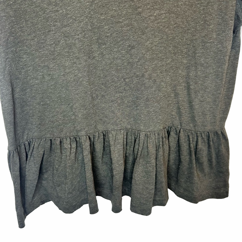 THE GREAT. Gray Ruffle Top Size 1 - Picture 5 of 15